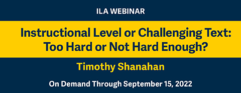 instructional level or challenging text webinar