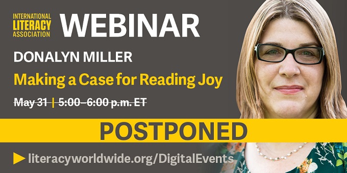 Donalyn Miller webinar postponed