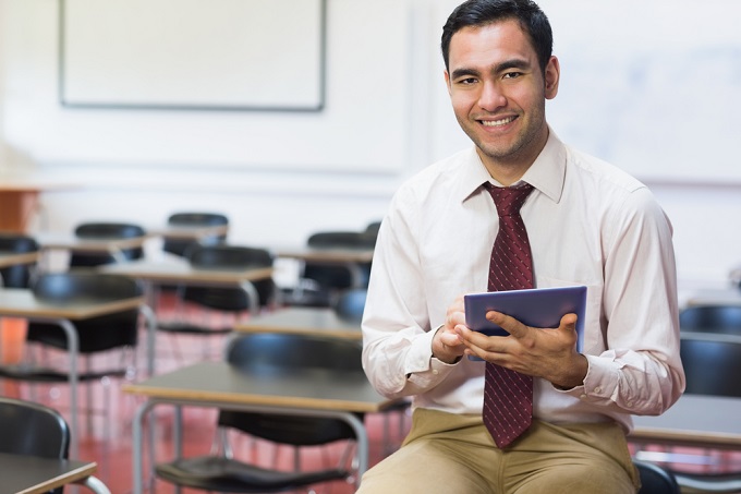 Teacher with iPad