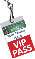VIP Badge for Annual Convention Program