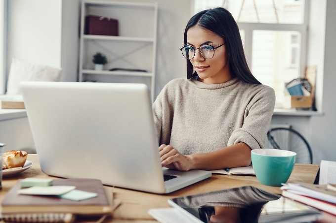 Woman at computer